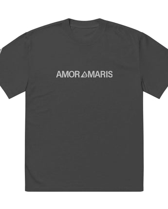 AMOR - Oversized T-Shirt (100 % Baumwolle, mit verwaschenem Look)