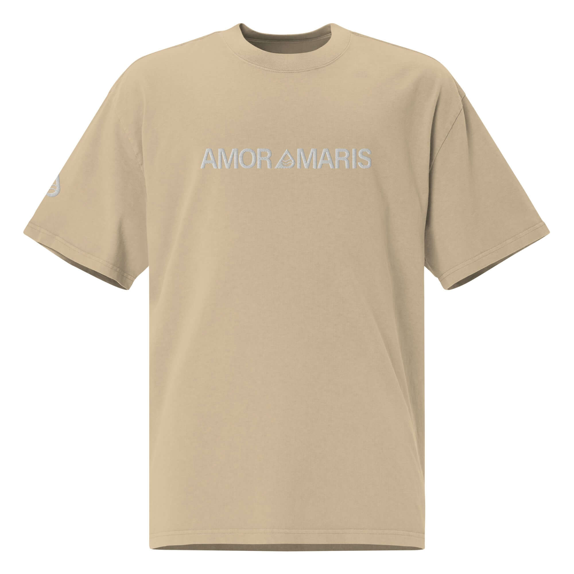 AMOR - Oversized T-Shirt (100 % Baumwolle, mit verwaschenem Look)