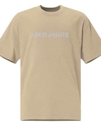 AMOR - Oversized T-Shirt (100 % Baumwolle, mit verwaschenem Look)